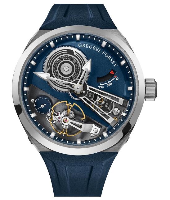 Review Greubel Forsey Balancier Convexe S2 Titanium Blue Rubber watch price